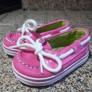 Sperry Top Sider Shoes Infant Size 2M Pink Boat Shoes
